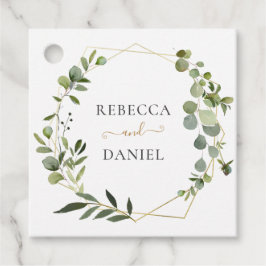 Elegant Greenery Geometric Lijst Personalized Bedankjes Labels
