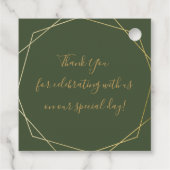 Elegant Greenery Geometric Lijst Personalized Bedankjes Labels (Achterkant)