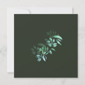Elegant Greenery Geometric Lijst Wedding Kaart (Achterkant)
