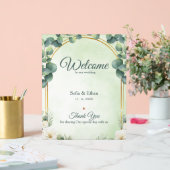 Elegant Greenery Gold Arch Wedding Welcome Acryl Bord (Huwelijk)