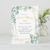 Elegant Greenery Gold Vrijgezellenfeest Kaart (Staand voorkant)