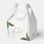 Elegant Greenery Gold Waterverf Vrijgezellenfeest Bedankdoosjes (Voorkant Zijde)