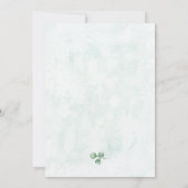 Elegant Greenery + Gold Wedding Celebration Kaart (Achterkant)