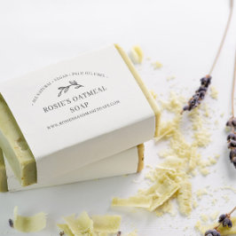 Elegant Greenery Handmade Beauty Skincare Product Rubberstempel