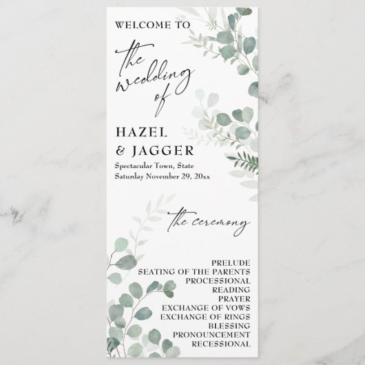 Elegant Greenery, hedendaagse Typografie Programma (Voorkant)