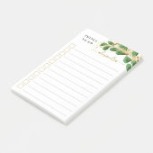 Elegant Greenery heeft alles gepersonaliseerd om t Post-it® Notes (Schuin)