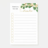 Elegant Greenery heeft alles gepersonaliseerd om t Post-it® Notes (Voorkant)