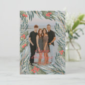 Elegant Greenery Holiday Lijst Holiday Kaart (Staand voorkant)
