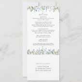 Elegant Greenery in één bruiloft Kaart (Achterkant)