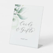 Elegant Greenery Kaarten en Gifts Reclamebord Met Voetstuk (Voorkant)