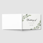 Elegant Greenery Leaf Wedding Guestbook Gastenboek (Volledig)