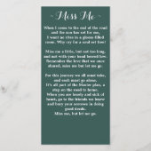 Elegant Greenery Memorial Foto Funeral Prayer (Achterkant)