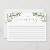 Elegant Greenery Memorial Mijn favoriete Memory Ka (Voorkant)