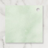 Elegant Greenery Modern Script Dank u wel Bedankjes Labels (Achterkant)