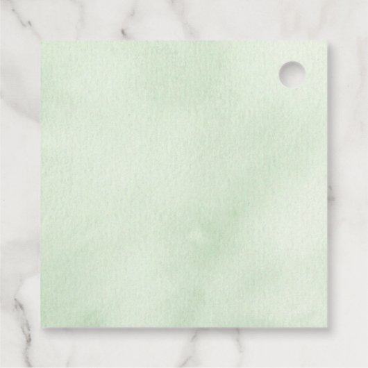 Elegant Greenery Modern Script Dank u wel Bedankjes Labels (Achterkant)