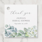 Elegant Greenery Modern Script Dank u wel Bedankjes Labels (Voorkant)
