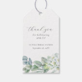 Elegant Greenery Modern Script Dank u wel Cadeaulabel (Voorkant)