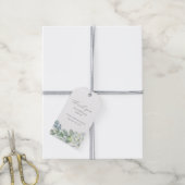 Elegant Greenery Modern Script Dank u wel Cadeaulabel (Met Touw)