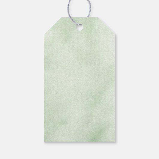 Elegant Greenery Modern Script Dank u wel Cadeaulabel (Achterkant)