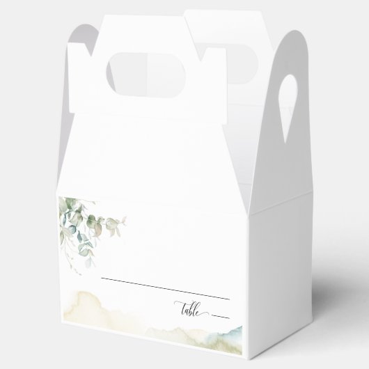 Elegant Greenery Place Card / Bedankdoosjes (Geopend)