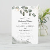 Elegant Greenery repetitie diner Kaart (Staand voorkant)