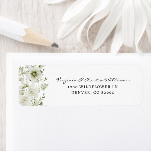 Elegant Greenery Return Address Label (Insitu)