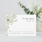 Elegant Greenery RSVP-kaart RSVP Kaartje (Staand voorkant)