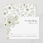 Elegant Greenery RSVP-kaart RSVP Kaartje (Voorkant / Achterkant)
