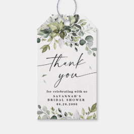 Elegant Greenery Rustic Eucalyptus Hartelijk dank Cadeaulabel