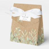 Elegant Greenery Rustic Kraft Wedding Bedankdoosjes (Voorkant Zijde)