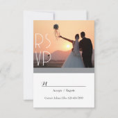 Elegant Greenery Script RSVP uitnodiging (Voorkant)