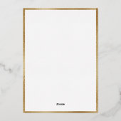 Elegant Greenery Script Wedding Folie Uitnodiging (Achterkant)