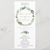 Elegant Greenery Typography Wedding Programme Programma (Voorkant)