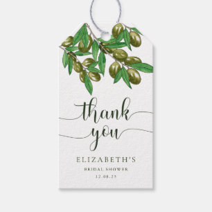 Elegant greenery vrijgezellenfeest gift labels cadeaulabel