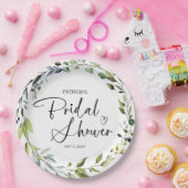 Elegant Greenery Vrijgezellenfeest Papieren Bordje (Feest)