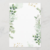 Elegant Greenery Watercolor Wedding Menu (Dos)