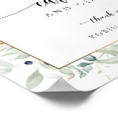 Elegant Greenery Waterverf, Kaarten & cadeaubord Poster (Hoek)