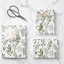 Elegant Greenery Waterverf Leaves