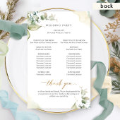 Elegant Greenery Waterverf Wedding Programme