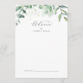 Elegant Greenery Wedding Advice Kaart (Voorkant)