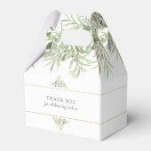 Elegant Greenery Wedding Bedankt Bedankdoosjes (Achterkant)