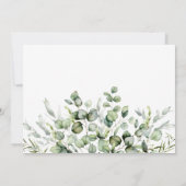 Elegant Greenery Wedding Bedankt Kaart (Achterkant)