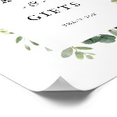 Elegant Greenery Wedding Cards Gifts Poster (Hoek)