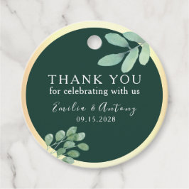 Elegant Greenery Wedding Dank je wel voor de tags Bedankjes Labels