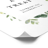 Elegant Greenery Wedding Favors Poster (Hoek)