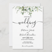Elegant Greenery Wedding Invitations Kaart (Voorkant)