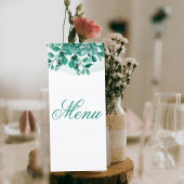 Elegant Greenery Wedding Menu Card