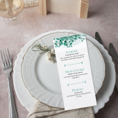 Elegant Greenery Wedding Menu Card
