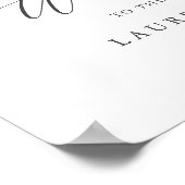 Elegant Greenery Wedding Welkom Poster (Hoek)