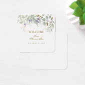 Elegant Greenery Welcome Wedding Gift Tag (Bureau)